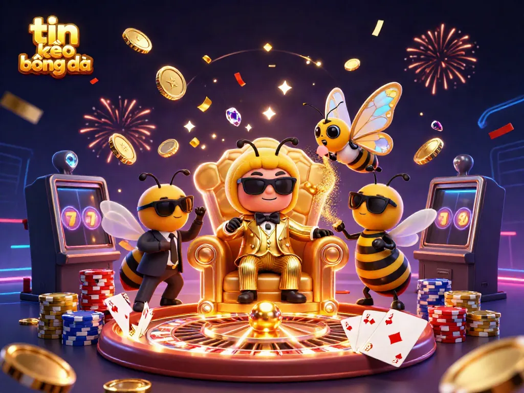 Engage with the thrilling world of tin kèo bóng đá through this vibrant 3D illustration showcasing energetic betting scenes.
