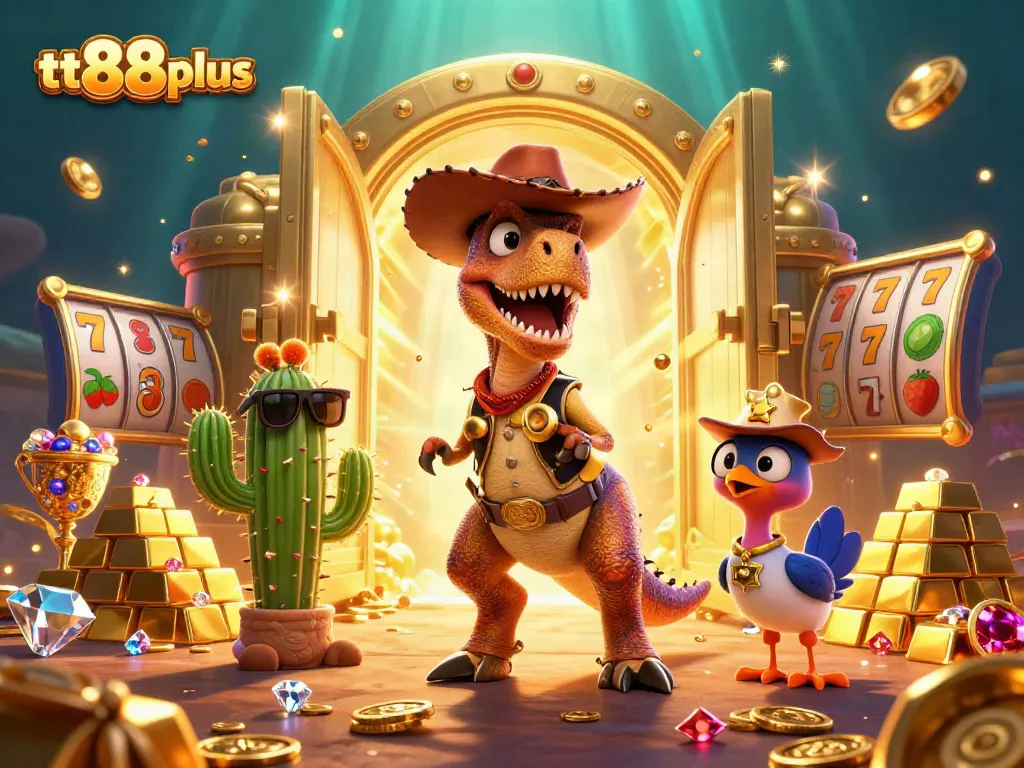 Engage with tt88plus: Join the fun in a vibrant casino scene filled with dazzling treasures.