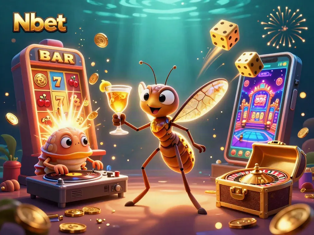 Experience the thrill of Nbet with a vibrant casino scene featuring engaging characters and dynamic games.