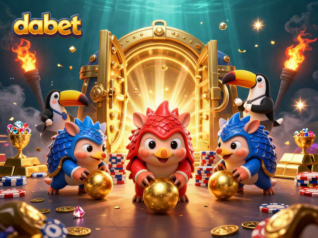 Dabet offers thrilling gaming opportunities with pangolins and vibrant casino elements.