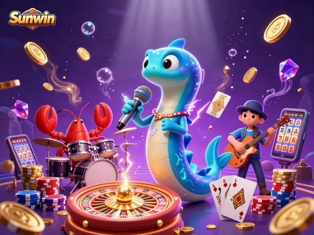 Experience thrilling gameplay at Sunwin with vibrant underwater casino scenes and dynamic characters.