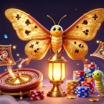 Experience the thrilling world of Jun88 with a vibrant 3D casino scene showcasing lavish golden elements.