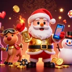 Experience 11Win's exciting slots with Santa, a reindeer dealer, and a poker chip snowman!