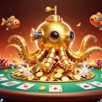 Experience the thrill of 188v's immersive gaming world with golden kraken surfacing in a sea of coins.