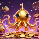 Engage with Red88's thrilling gaming adventure featuring a vibrant kraken submarine and slot games.